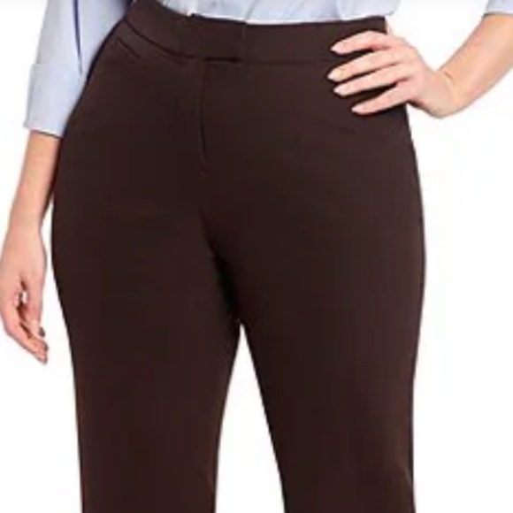 Investments plus size straight leg pants size 20W Short. Color Coffee - Picture 3 of 4